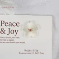 Creamy white cherry blossom embroidery patch for DIY clothing, size 2.6x2.6cm - Off White (GZ-4477)