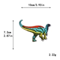 Colorful long-neck dinosaur embroidery patch DIY decoration for clothes 10cm x 7.3cm - Blue Back Brachiosaurus Style (GZ-4720)