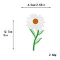 Parche bordado de margarita y girasol para bolsos, tamaño 6,5cm x 12,7cm, peso 2,68g - Estilo Margarita con Tallo (10986)