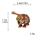 Embroidered orange ankylosaurus dinosaur patch for clothing, 8.6cm by 7.7cm DIY accessory - Orange Red Ankylosaurus Style (GZ-4722)