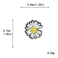 Parche bordado de margarita para DIY, aplique de flor blanca de 3,4cm x 3,7cm - Estilo Margarita (10990)