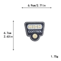 Navy High Control letter embroidery patch for DIY clothing decoration with size details - HighControl Navy Style (GZ-3166)