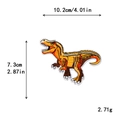 Orange T-Rex dinosaur embroidered patch for DIY clothing repair 10.2x7.3cm - Orange Yellow T-Rex Style (GZ-4723)