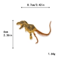 T-Rex dinosaur skeleton embroidery patch 8.7x6cm for DIY clothing decoration - Gold Grey T-Rex Skeleton Style (GZ-4729)