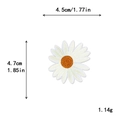 Witte madeliefje geborduurde patch met geel hart, 4,5 cm DIY bloemendecoratie voor kleding - Madeliefje Stijl (10981)
