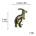 Parasaurolophus dinosaur embroidered patch with dimensions 6.3cm x 9.6cm for DIY apparel - Multicolored Parasaurolophus Style (GZ-4718)