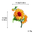 Grote zonnebloem borduurpatch 9,3x12,8cm voor DIY kleding en tassen decoratie - Zonnebloem Bundel (10984)