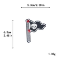 Patch ricamata bandiera pirata con teschio per fai da te, 5,3 cm x 6,3 cm - Stile Bandiera Pirata Teschio (GZ-4143)