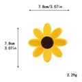 Gele zonnebloem geborduurde patch voor DIY decoratie, 7.8cm diameter, lichtgewicht design - Zonnebloem Stijl (10988)