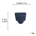 Écusson brodé noir classique avec lettrage HIGH CONTROL pour décoration de vêtements - Style HighControl Bleu Foncé (GZ-3169)