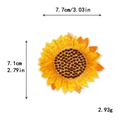 Geborduurde gele zonnebloem patch voor DIY kleding, afmeting 7,7cm bij 7,1cm - Zonnebloem Stijl (10970)