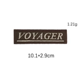 Brown VOYAGER letter embroidery patch for clothing DIY decoration 10.1x2.9cm - Dark Brown VOYAGER Letter Style (GZ-3137)