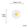 Geborduurde madeliefje patch wit van 3,6 cm voor DIY kleding decoratie - Madeliefje Stijl (10983)