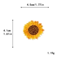 Zonnebloem geborduurde patch voor kleding met afmetingen van 4,5 cm bij 4,1 cm - Zonnebloem Stijl (10974)