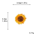 3,5cm zonnebloem geborduurde strijkpatch met gouden blaadjes voor DIY kleding decor - Zonnebloem Stijl (10976)