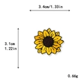 Geborduurde zonnebloem patch van 3,4x3,1cm voor DIY kleding en tassen decoratie - Zonnebloem Stijl (10979)