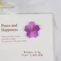 Purple cherry blossom embroidery patch for DIY clothing, size 2.6x2.6cm, weight 0.5g - Purple (GZ-4471)