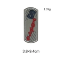 Navy blue and red SPORTS embroidered patch for hats and jackets, 3.8x9.4cm size - Gray SPORTS Letter Style (GZ-3143)