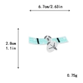 Light blue astronaut wristband embroidery patch for clothing DIY decoration 6.7cm - Light Blue Medical Wristband Style (10904)