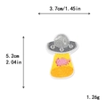 Embroidered UFO spaceship patch in grey and yellow colors, dimensions 3.7x5.2cm - Multicolor UFO Spaceship Style (10903)