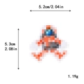 Cartoon astronaut planet embroidery patch measuring 5.2x5.3cm and weighing 1.19g - Red Cartoon Character Style (10910)