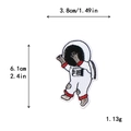 Astronaut planet embroidery patch for clothes with dimensions 3.8cm by 6.1cm - Astronaut With Black Mask Style (10895)
