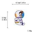 Embroidered astronaut cartoon patch with size 4.1x5.9cm for DIY clothing decoration - Dancing Astronaut Style (10908)