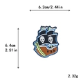 Pirate ship embroidered patch with skull sails measuring 6.2cm x 6.4cm for DIY decoration - Black Sail Pirate Ship Style (GZ-4145)