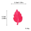 Κεντητό επίραμμα κόκκινο φύλλο με διαστάσεις 3,2cm x 5,3cm για διακόσμηση ρούχων DIY - Στυλ Κοκκινωπού Μωβ Φύλλου (11341)