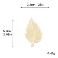 Κρεμ κεντημένο επίρραμμα φύλλου 3,2x5,3cm για διακόσμηση ρούχων DIY με διαστάσεις - Στυλ Μπεζ Φύλλου (11340)