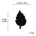 Μαύρο κεντητό επίραμμα φύλλο 3,2x5,3cm για διακόσμηση ρούχων και DIY - Στυλ Μαύρου Φύλλου (11354)