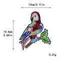 Bunter Pailletten Papagei Stickerei Aufnäher für DIY Kleidung mit Größenangaben - Bunter Papagei Design (10418)