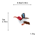 Colorful sequin hummingbird embroidery patch 8.8x7cm for DIY clothing decoration - Colorful Hummingbird Design (10419)