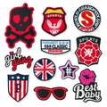 Set de 11 parches bordados de calaveras y moda para ropa y bolsos personalizados - Colección Completa Multi