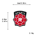 Parche deportivo escudo rojo con bordado de león blanco para bolsos y sombreros - Escudo Deportivo León (GZ-997)