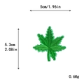 Green maple leaf embroidery patch with 5cm width for DIY clothing and bag accessories - Green Maple Leaf (10870)