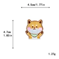Toppa ricamata cane Shiba Inu cartone animato DIY 4,5x4,7cm patch animale per borse - Shiba Inu con Sciarpa Verde (10082)
