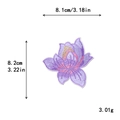 Écusson brodé fleur de lotus violette pour accessoires DIY, taille 8,1 cm par 8,2 cm - Lotus Dégradé Violet (11390)