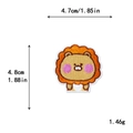 Cartoon lion embroidered patch for DIY crafts and clothing decoration, 4.7cm x 4.8cm size - Cartoon Lion Patch (10089)