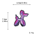 Écusson brodé chien ballon violet créatif pour décoration de vêtements et sacs - Style Violet Foncé Et Rose(11030)