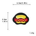 Écusson brodé de hot-dog pour vêtements DIY avec dimensions de 6,3 cm x 4,6 cm - Style Forme de Hot Dog (11543)