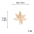 Beige maple leaf embroidery patch with 5cm width for DIY clothing and bags decor - Beige Maple Leaf (10875)