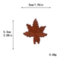 Brown maple leaf embroidered patch for DIY clothing, 5x5.3cm size with detailed texture - Brown Maple Leaf (10866)