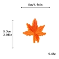 Orange maple leaf embroidered patch for clothing with 5cm size and 0.68g weight - Orange Yellow Maple Leaf (10871)