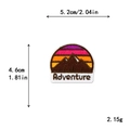 Adventure mountain embroidery patch with purple sunset sunset for DIY bag and hat - Adventure Mountain Style (11711)