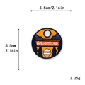 Outdoor adventure embroidered patch with forest sun design and 5.5cm diameter size - Adventure Round Style (11714)