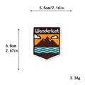 Outdoor wanderlust embroidery patch with mountain design for bags and hats decoration - Wanderlust Scenery Style (11708)