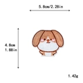 Cute puppy cartoon embroidery patch with dimensions 5.8x4.8cm for DIY clothing decor - Lop-eared Dog Pattern (10083)