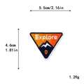 5.5cm Explore mountain triangle embroidery patch for outdoor gear and apparel - Explore Inverted Triangle Style (11715)