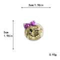 Pink bow winking face sequin patch for DIY clothing decoration 5cm round size - Gold Sequin Smiley Face (GZ-931)